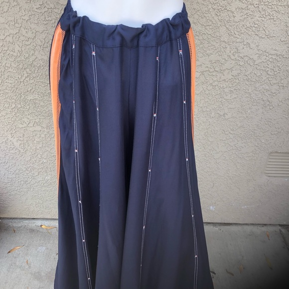2 piece Wide Leg Crop Top Boho Style Outfit - sz L - Picture 9 of 9